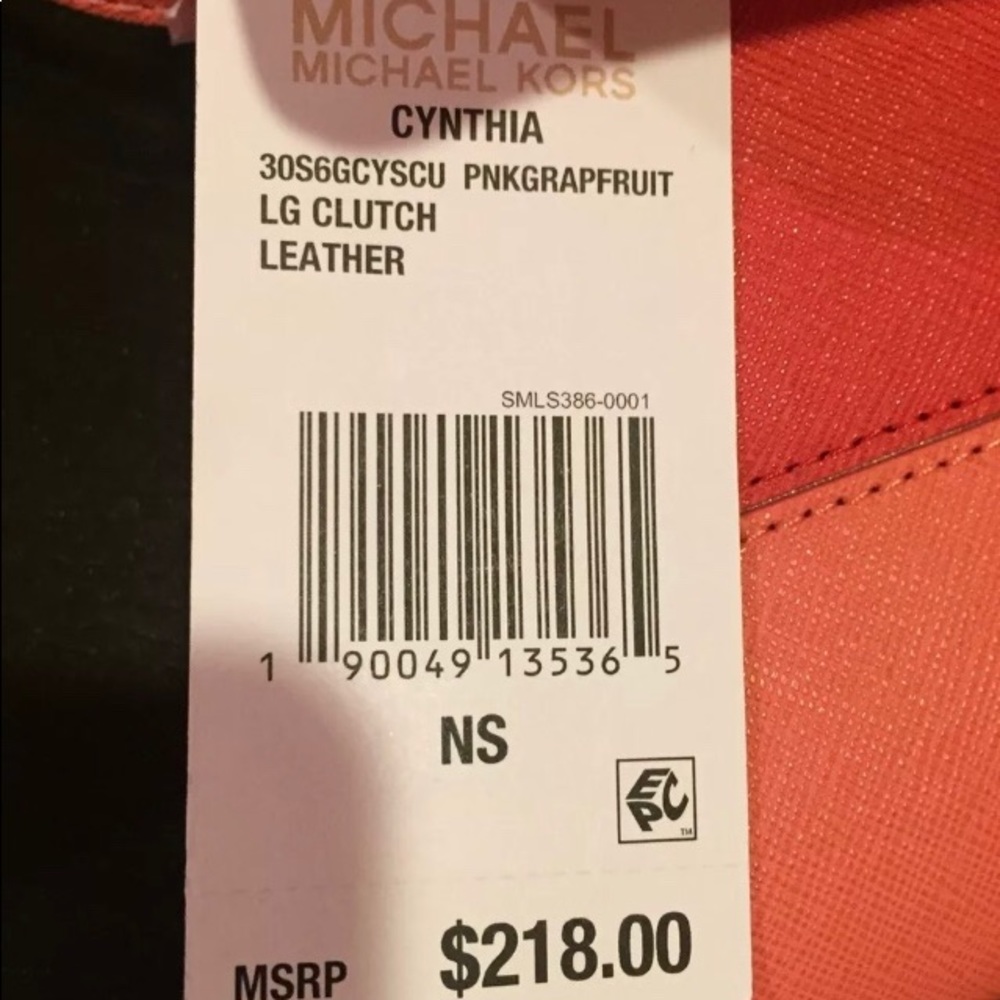Michael kors Cynthia large clutch grapefruit $218 - Picture 8 of 8